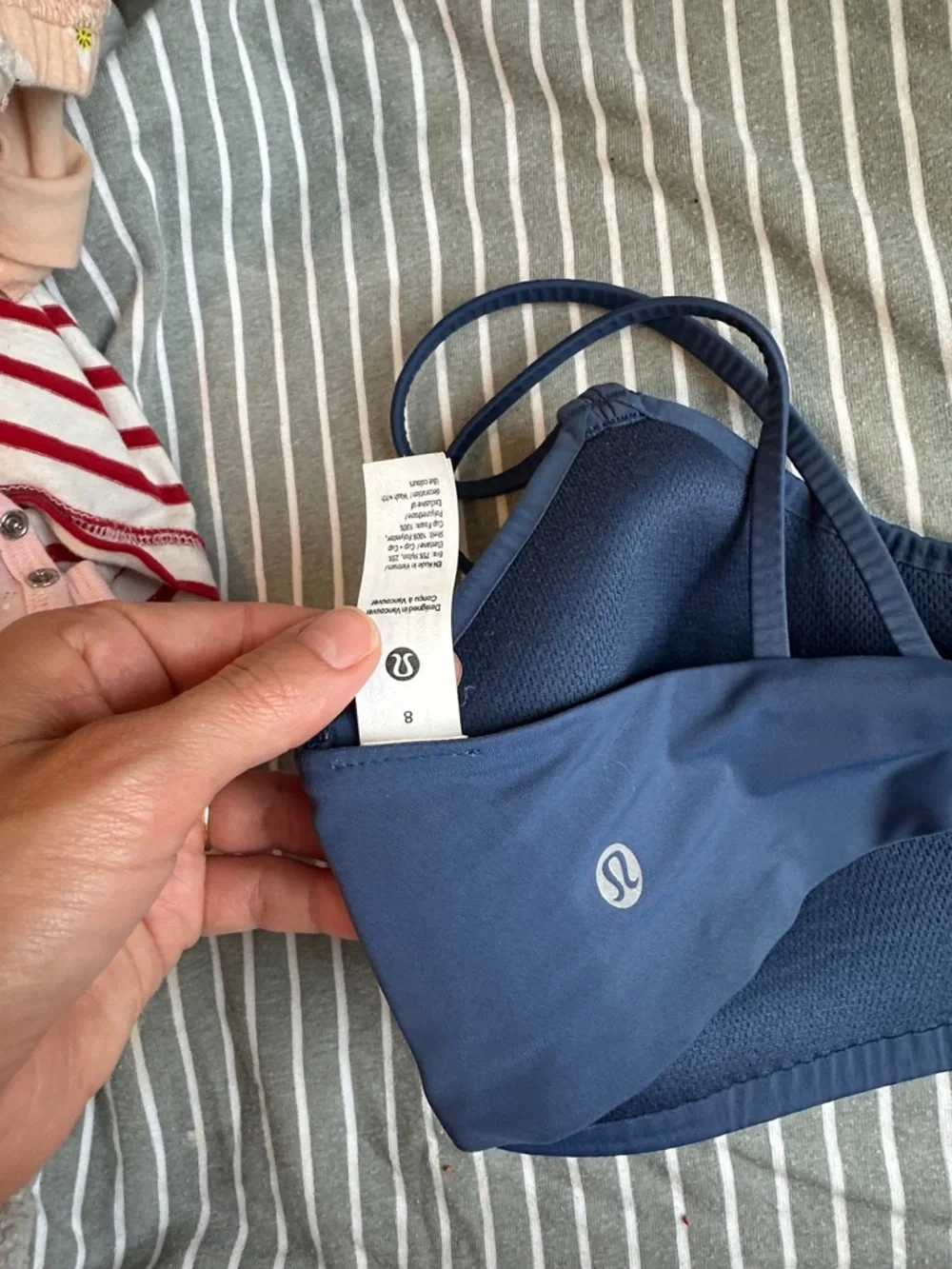 lululemon athletica navy blue sports bra